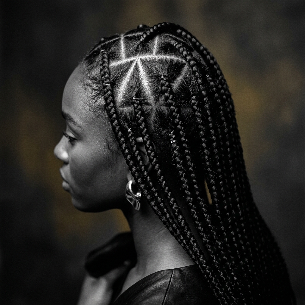 Professional hair artistry closeup